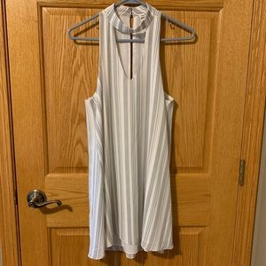 WORN ONCE - Blue and white striped dress